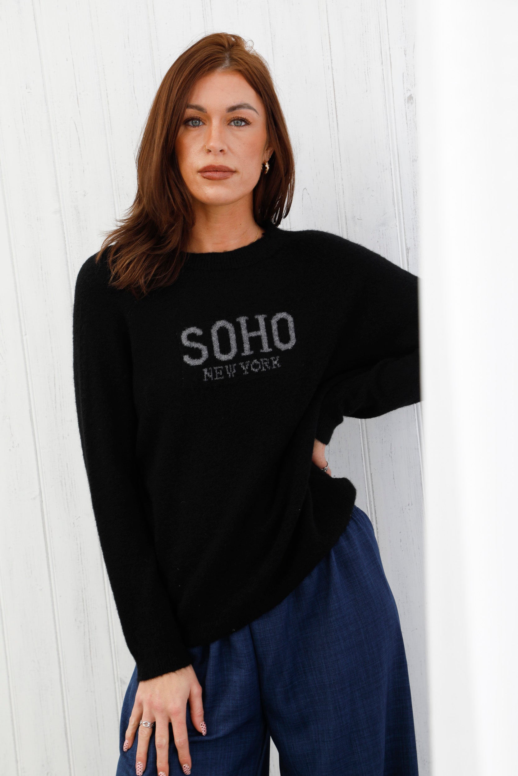 The Soho Soft Jumper Black