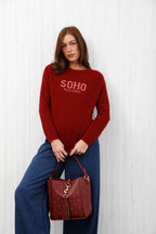 The Soho Soft Jumper Burgundy