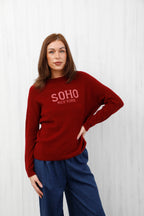 The Soho Soft Jumper Burgundy
