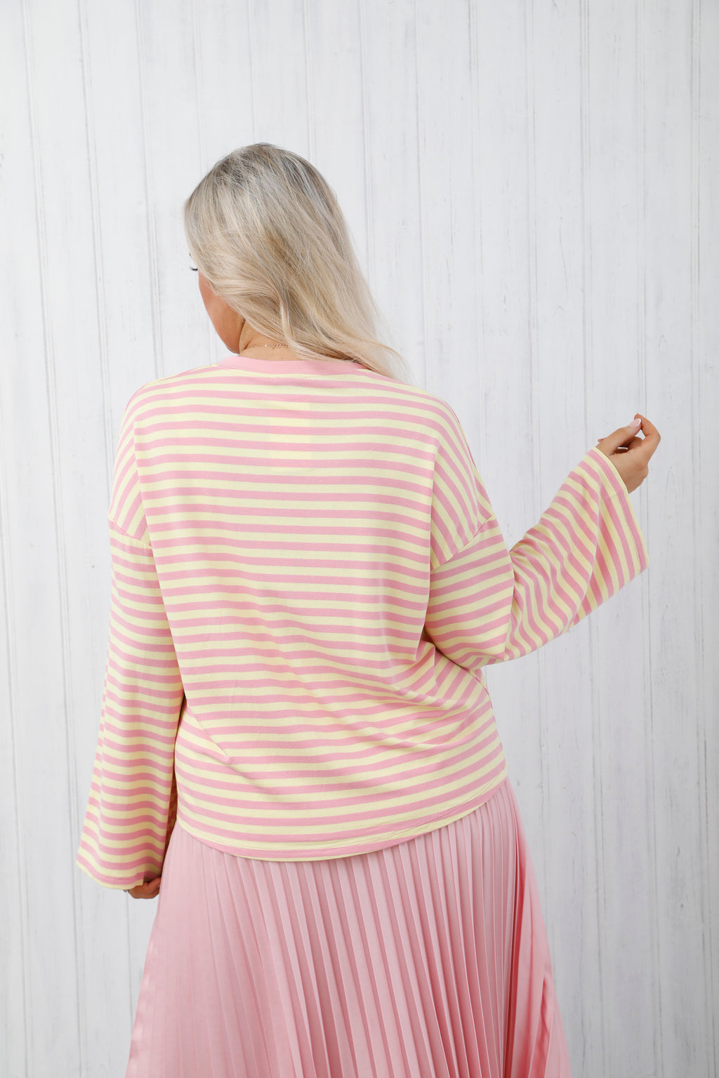 Sophia Stripe Top Strawberry Shortcake