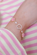 Chloe Clover Bracelet Pink