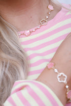 Chloe Clover Bracelet Pink