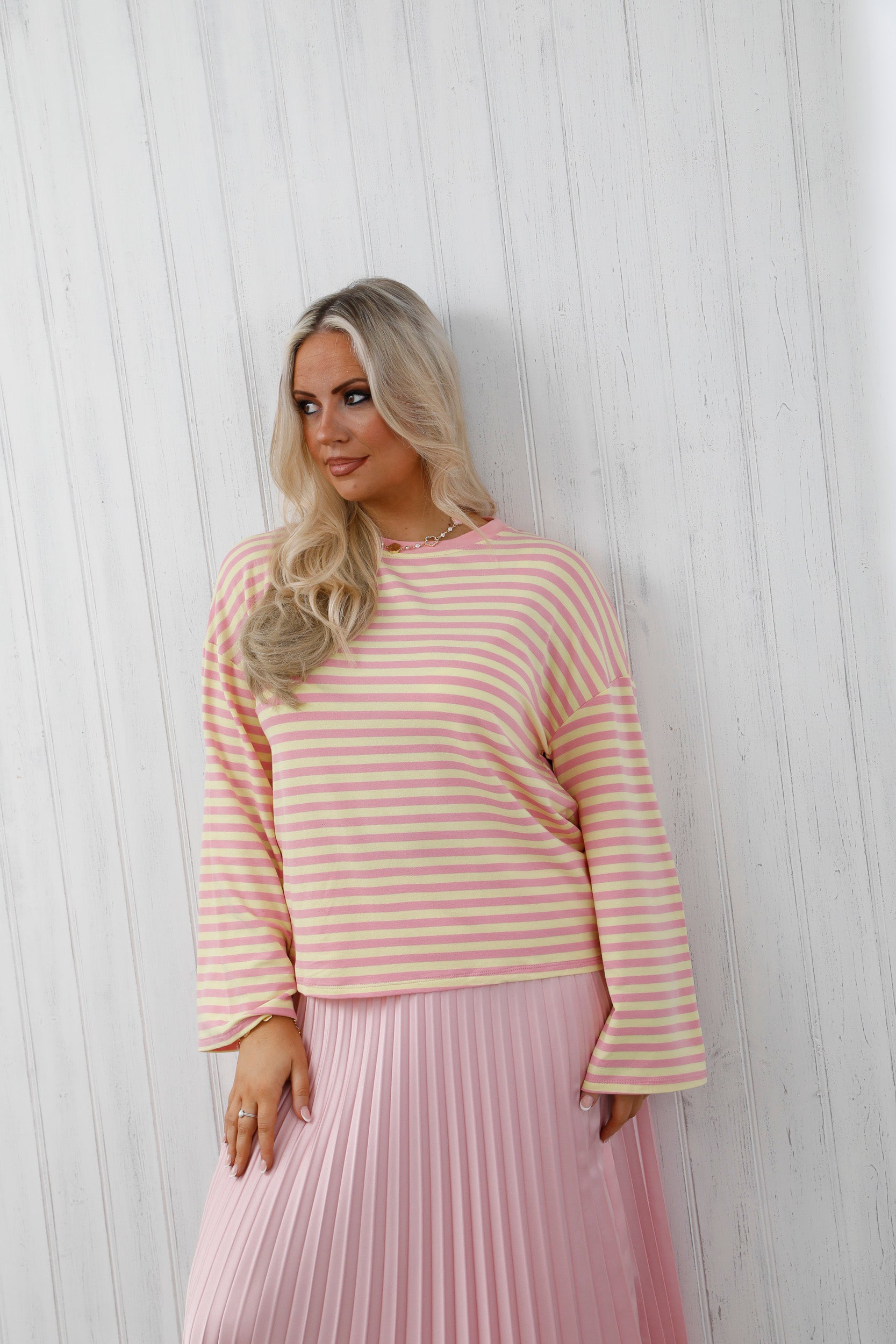 Sophia Stripe Top Strawberry Shortcake