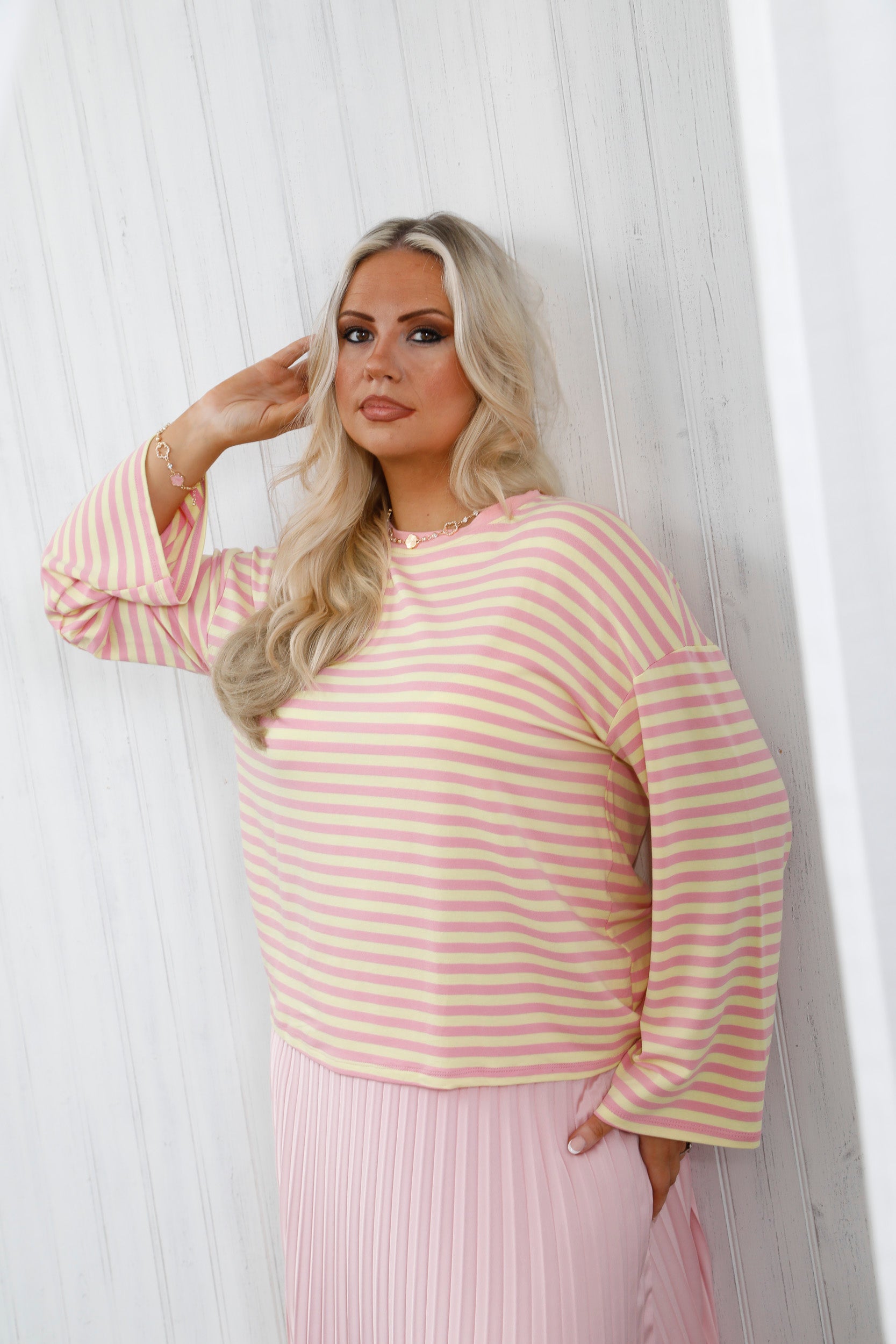 Sophia Stripe Top Strawberry Shortcake