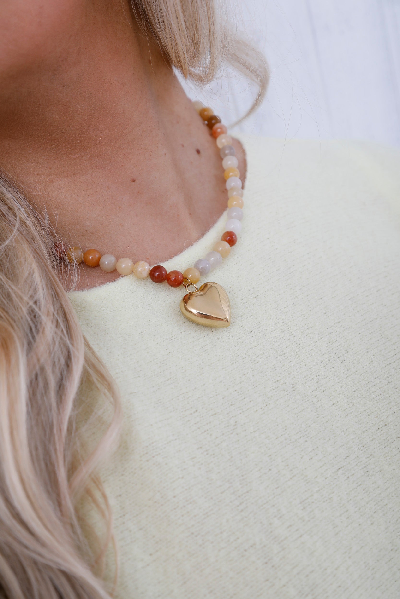 Beaded Heart Necklace