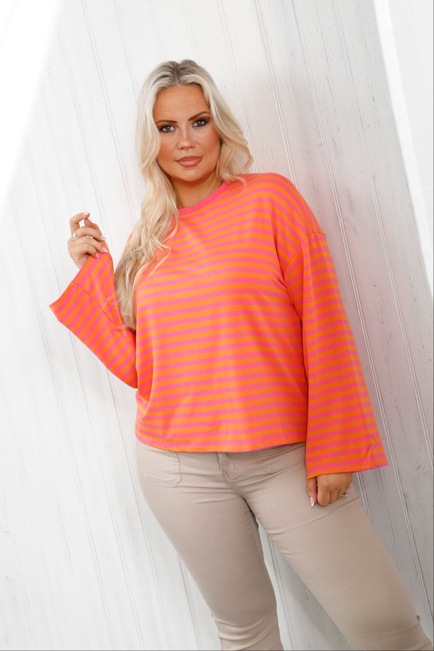 Sophia Stripe Top Watermelon Pop