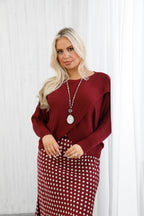 The Base Crossover Knit Burgundy