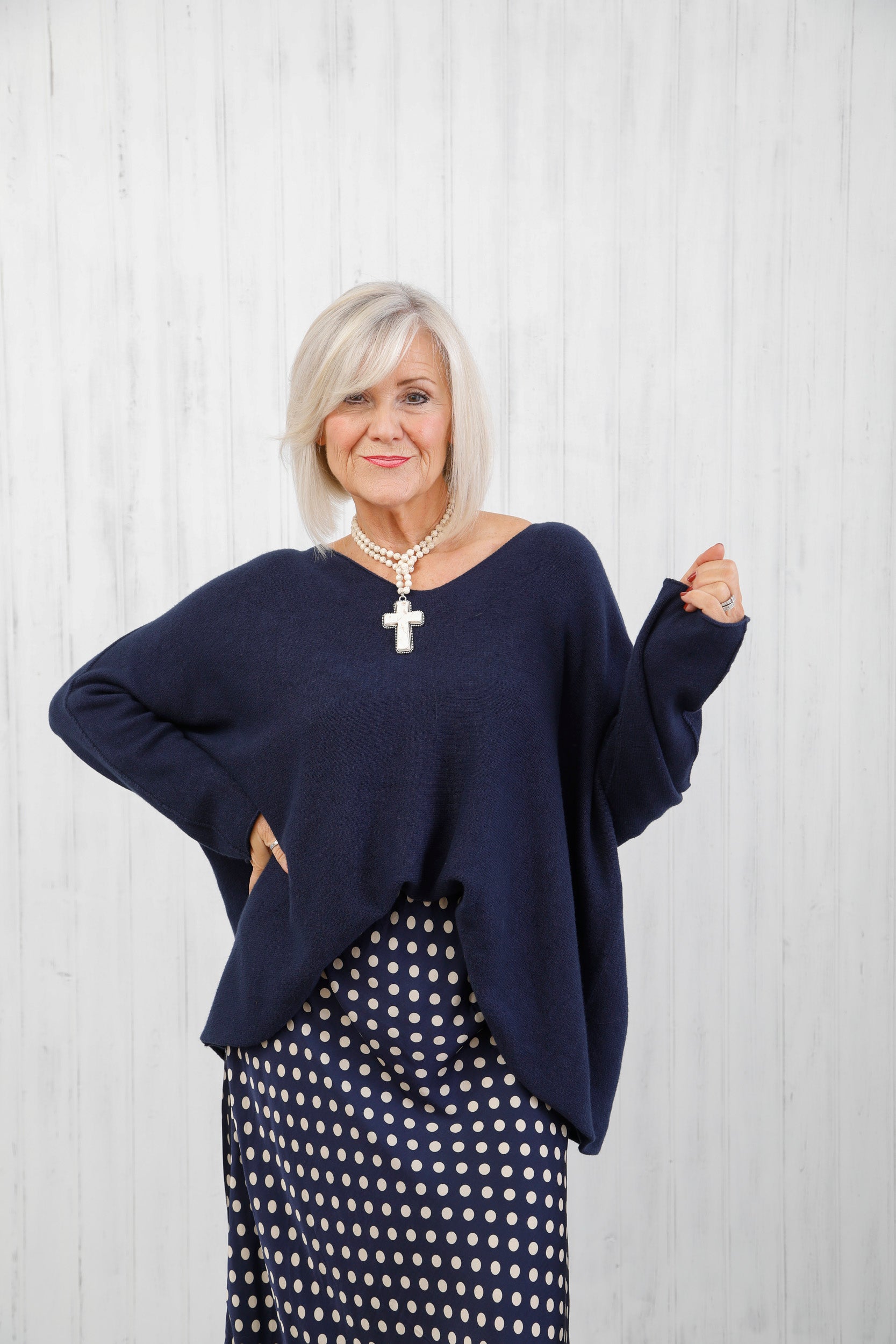 The Core Knit V-Neck Jumper Navy