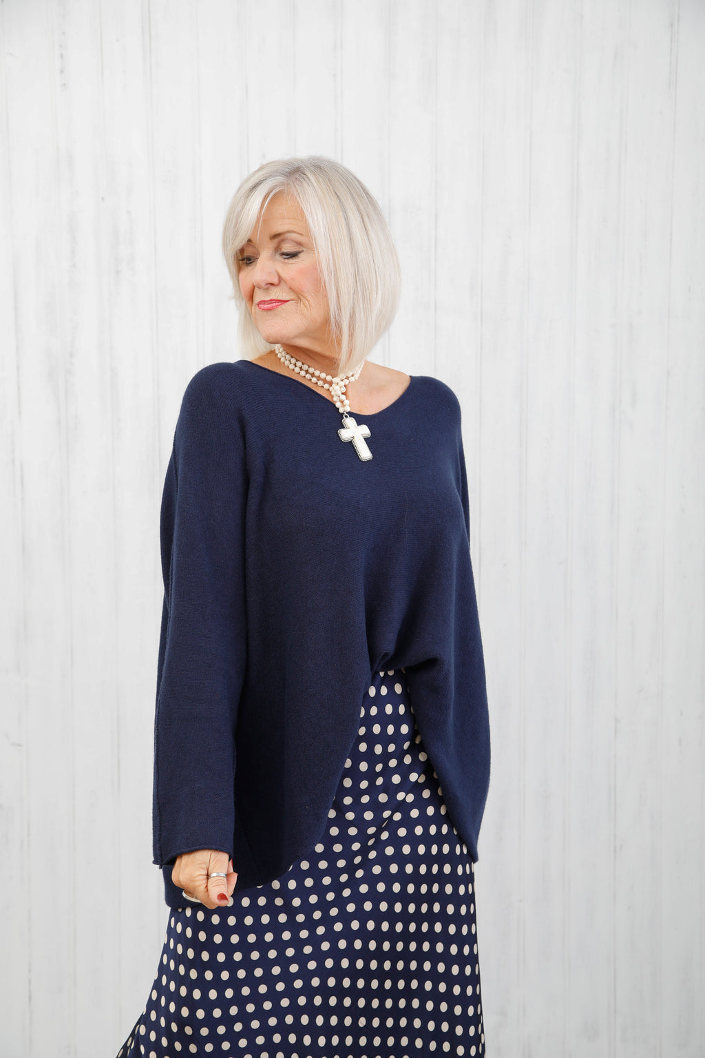 The Core Knit V-Neck Jumper Navy
