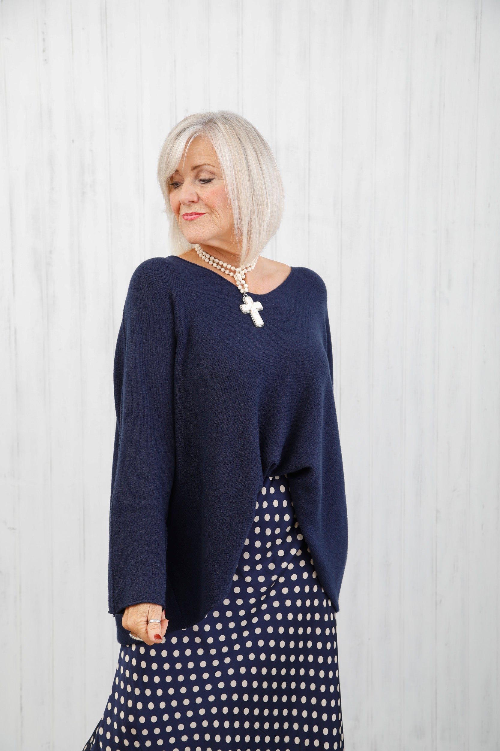 The Core Knit V-Neck Jumper Navy