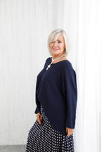 The Core Knit V-Neck Jumper Navy