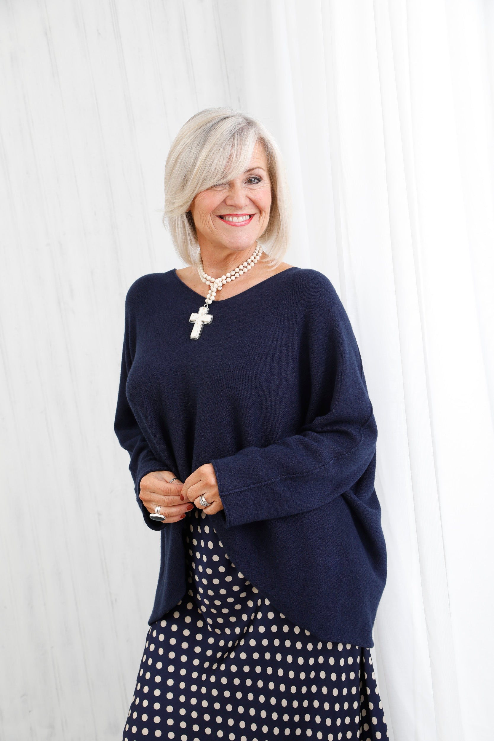 The Core Knit V-Neck Jumper Navy
