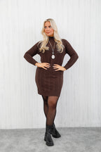 Cable Knit Dress Chocolate