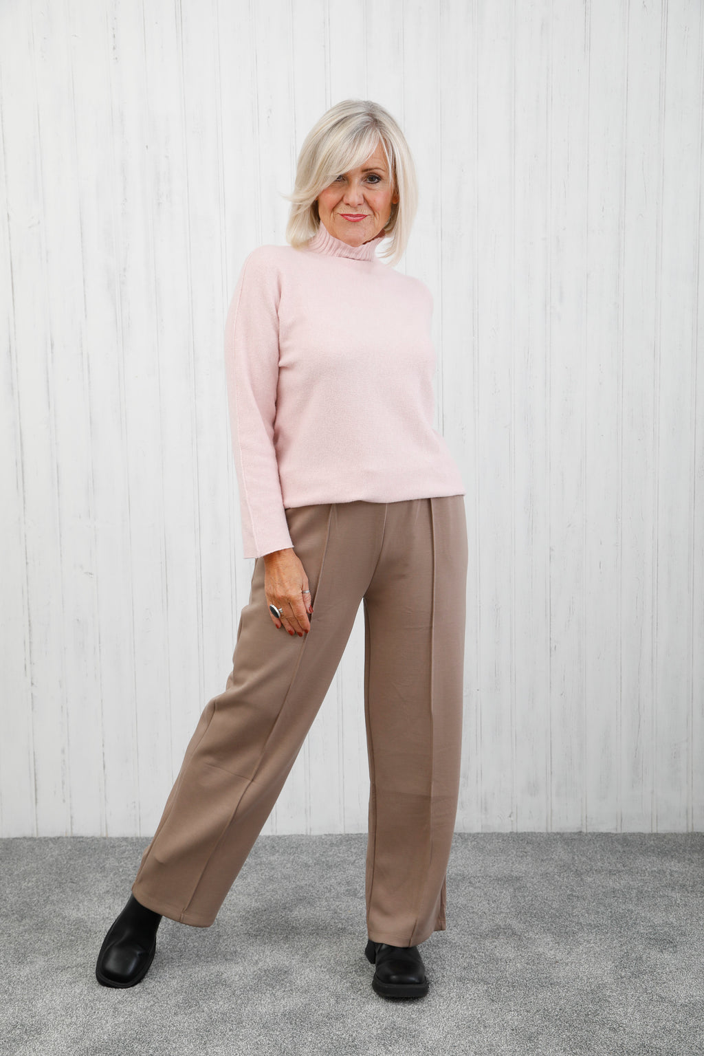 The Solace Seam Trousers Taupe