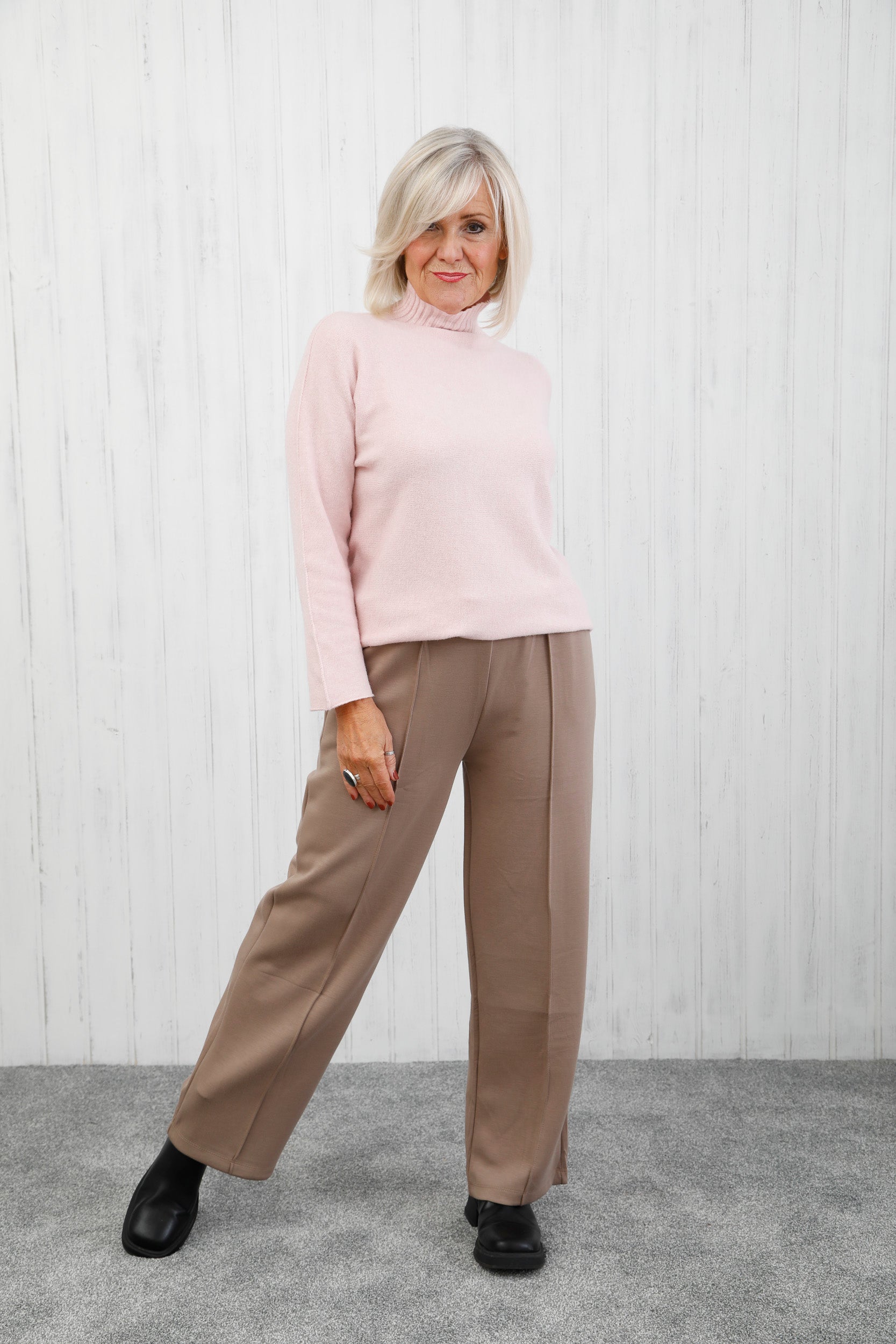 The Solace Seam Trousers Taupe