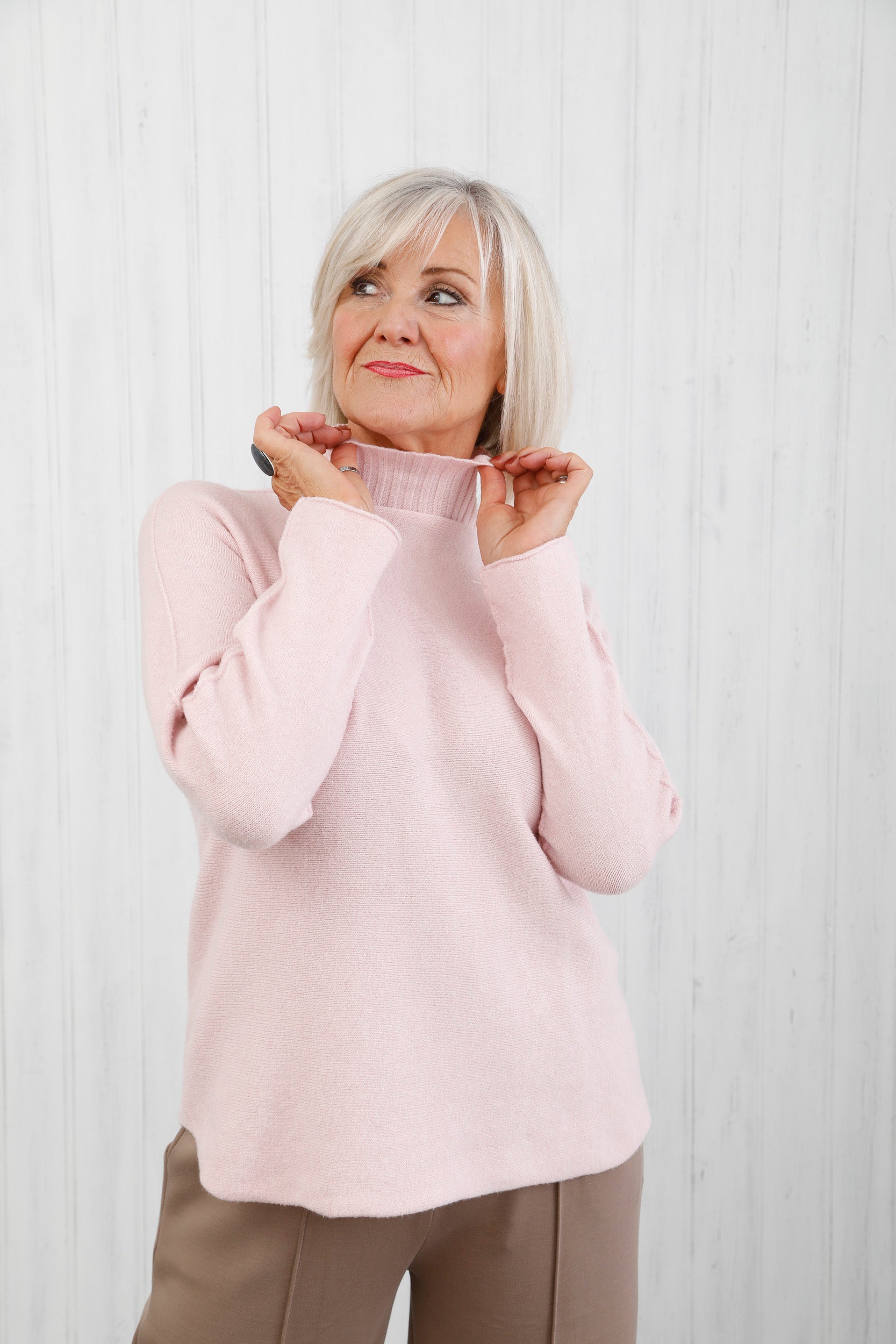 The Refine Knit Jumper Blush Pink