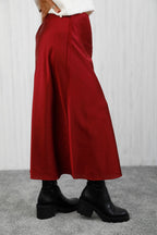 The Icon Satin Skirt Burgundy