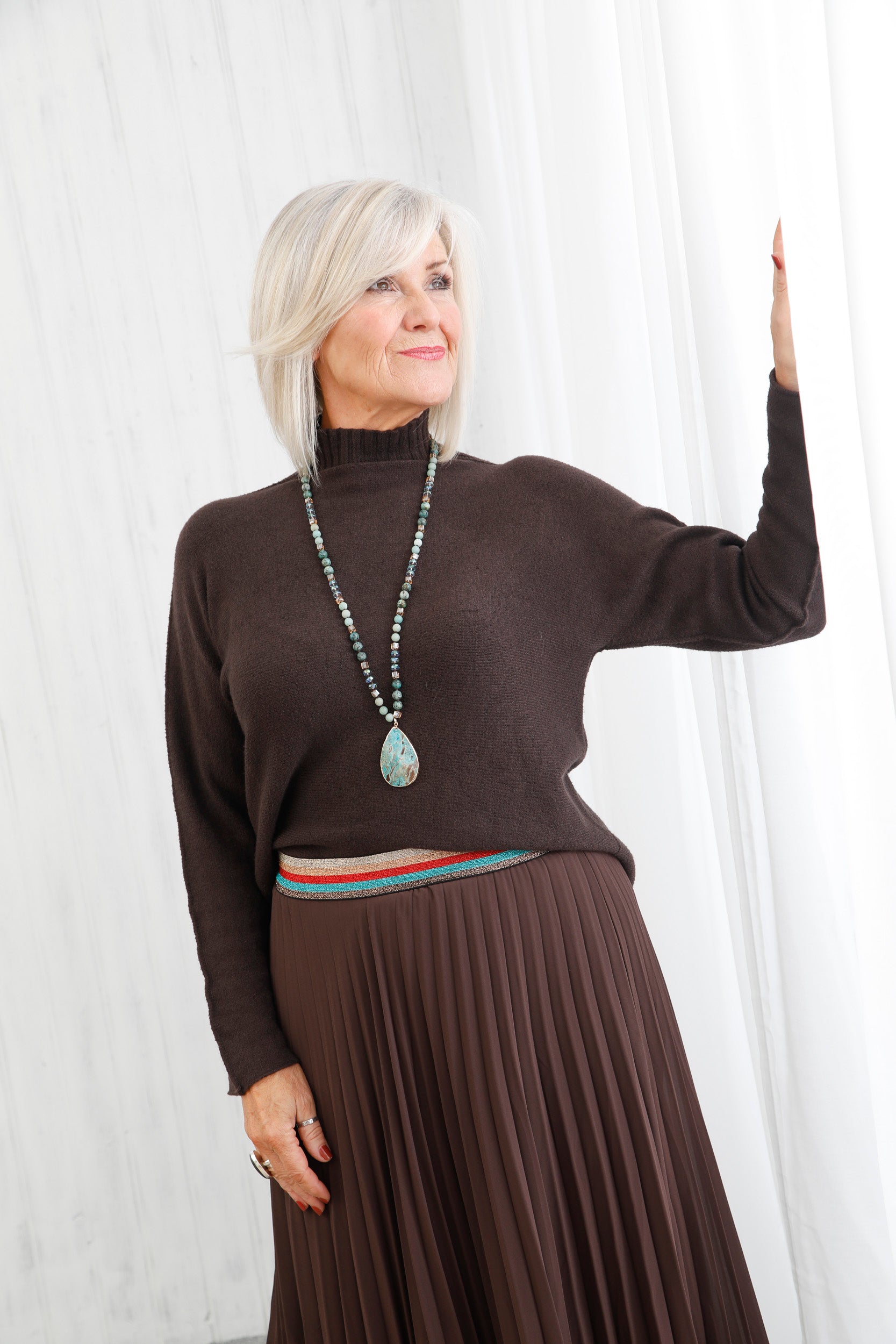 The Refine Knit Jumper Chocolate