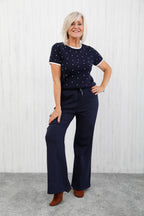 Wide Leg Magic Pants Navy