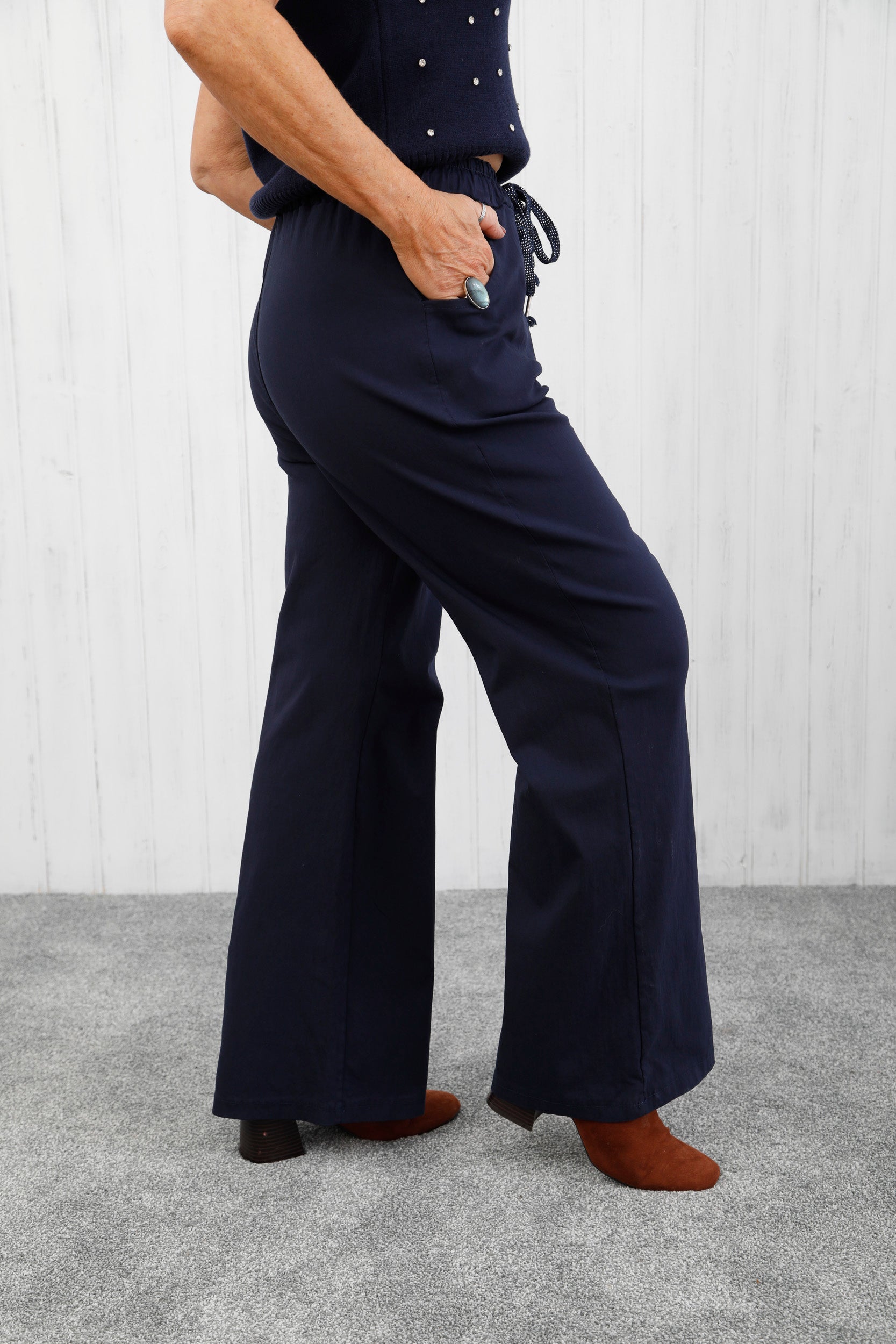 Wide Leg Magic Pants Navy