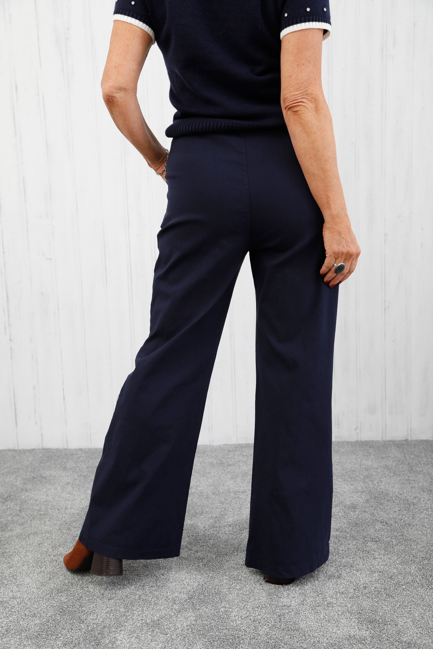 Wide Leg Magic Pants Navy