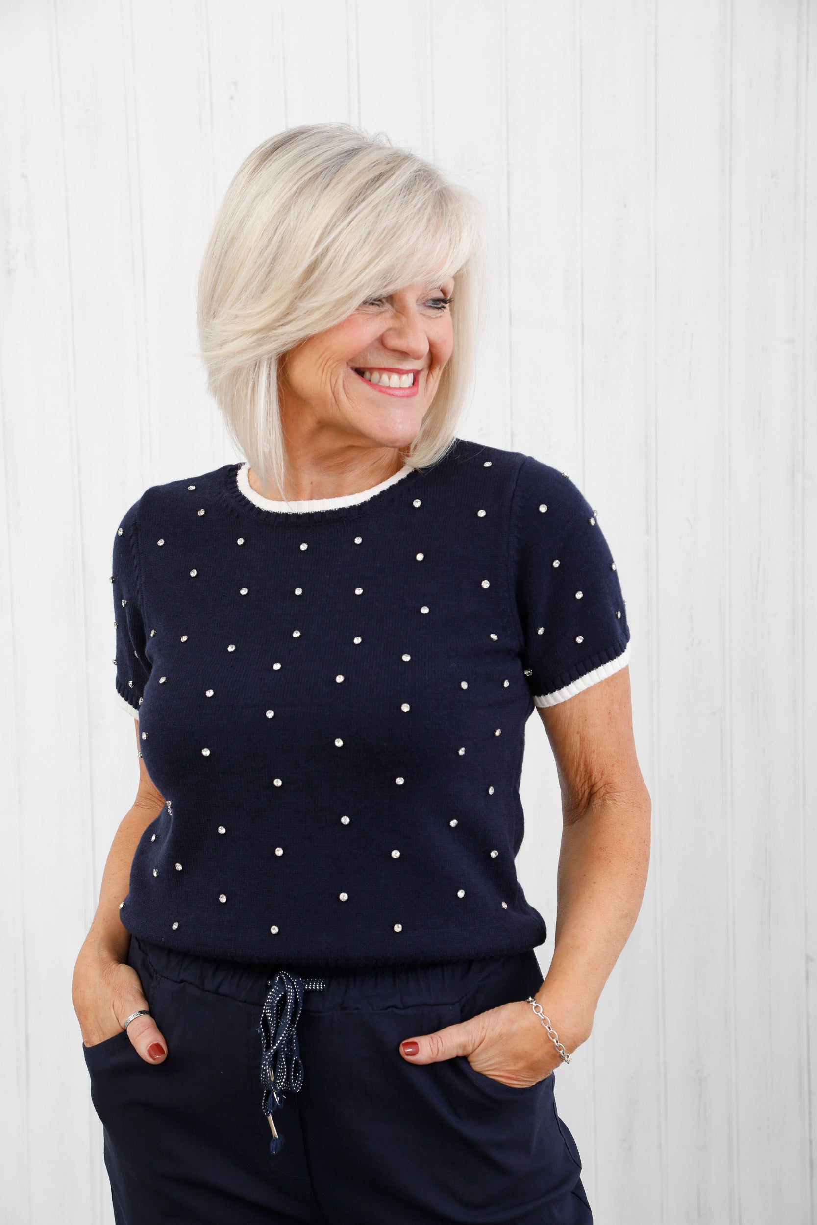 Diamante Jumper Navy