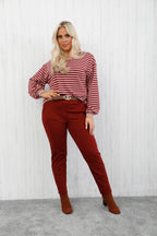 The Structure Trousers Burgundy