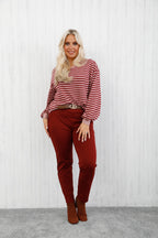 The Structure Trousers Burgundy