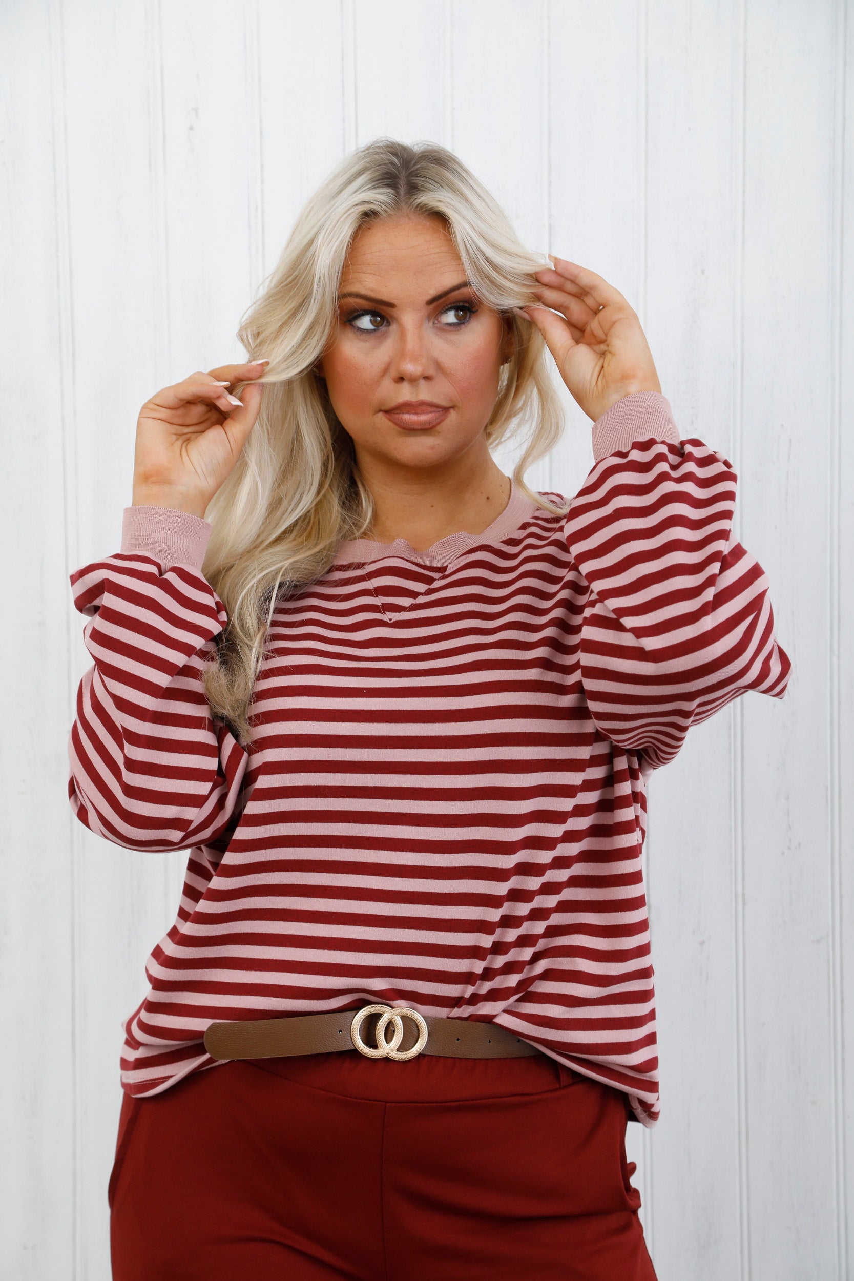 Free Spirit Stripe Top Pink