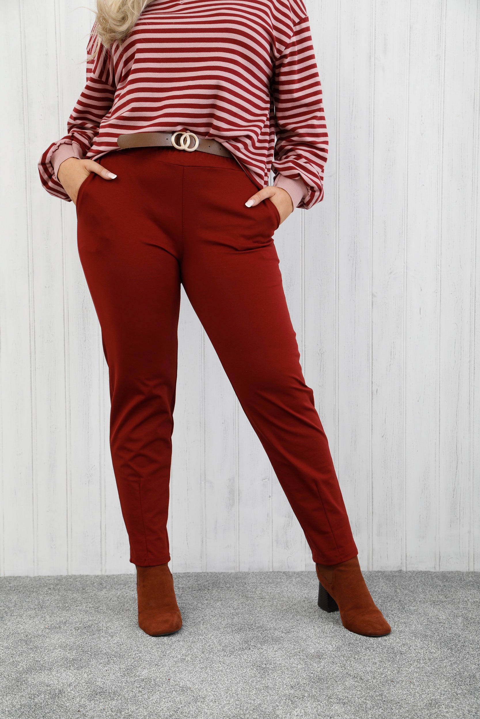 The Structure Trousers Burgundy