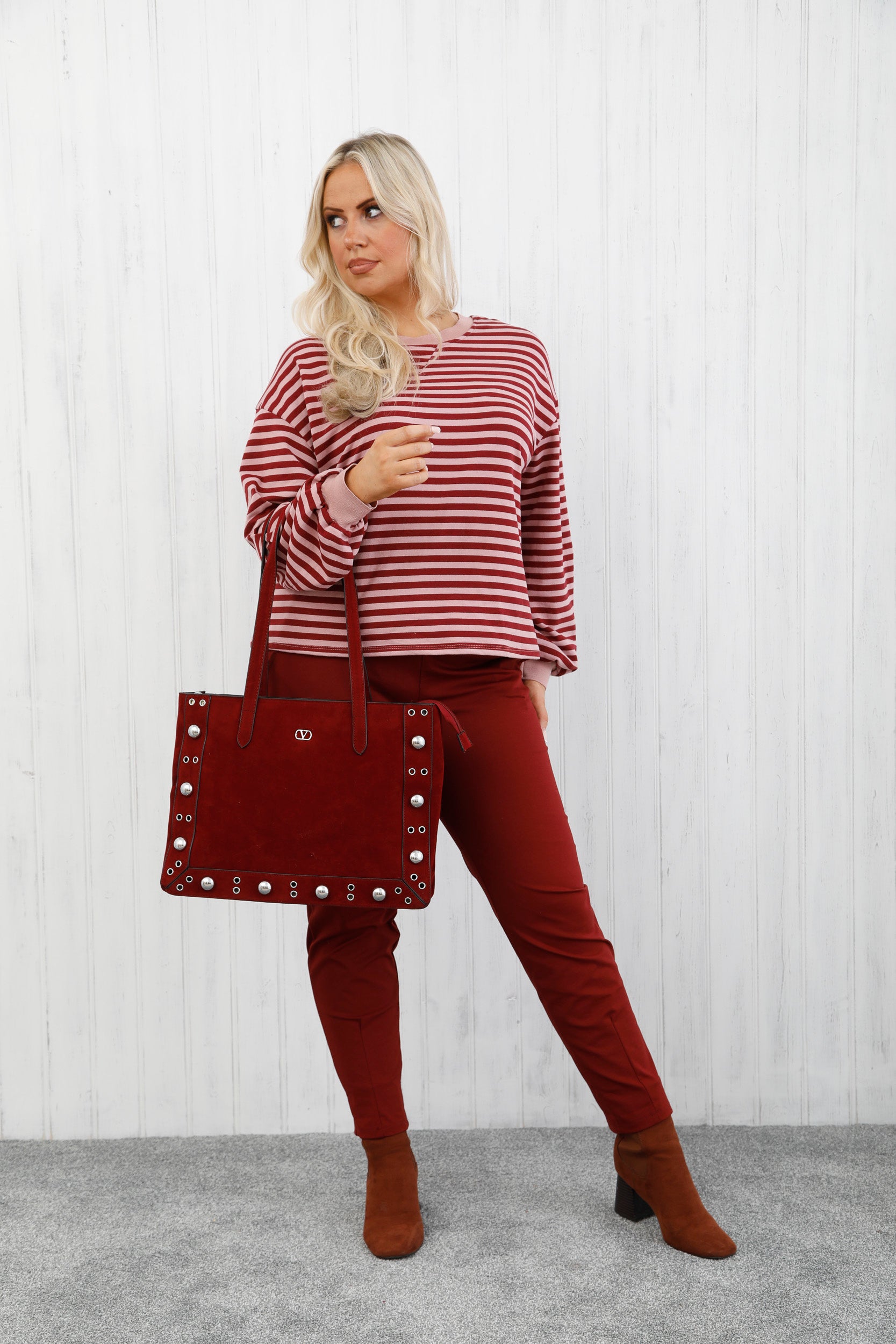 The Vega Tote Bag Burgundy