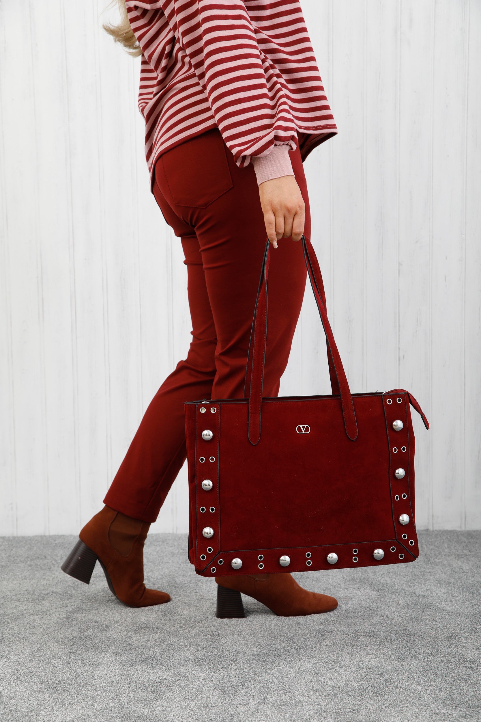 The Vega Tote Bag Burgundy