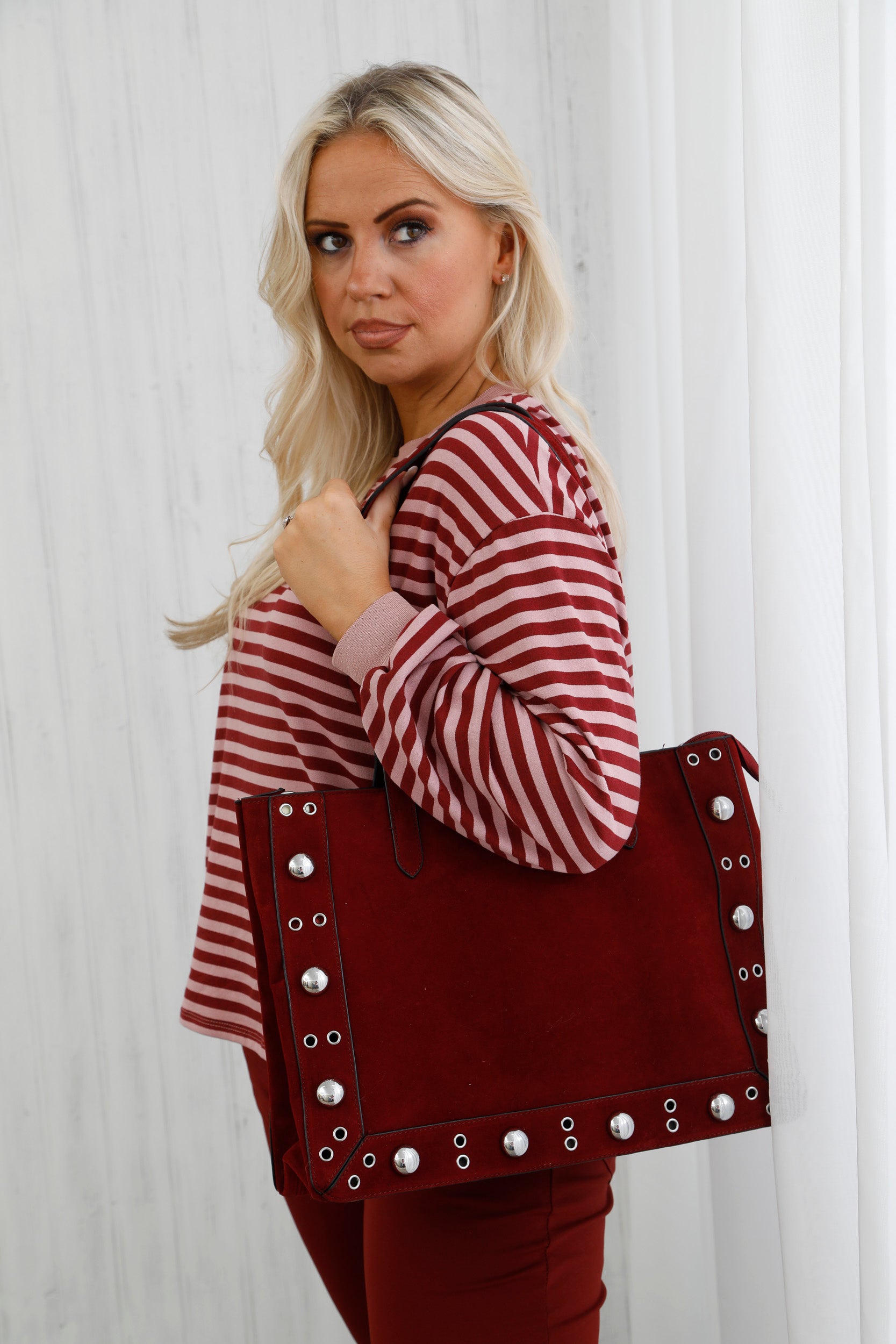The Vega Tote Bag Burgundy