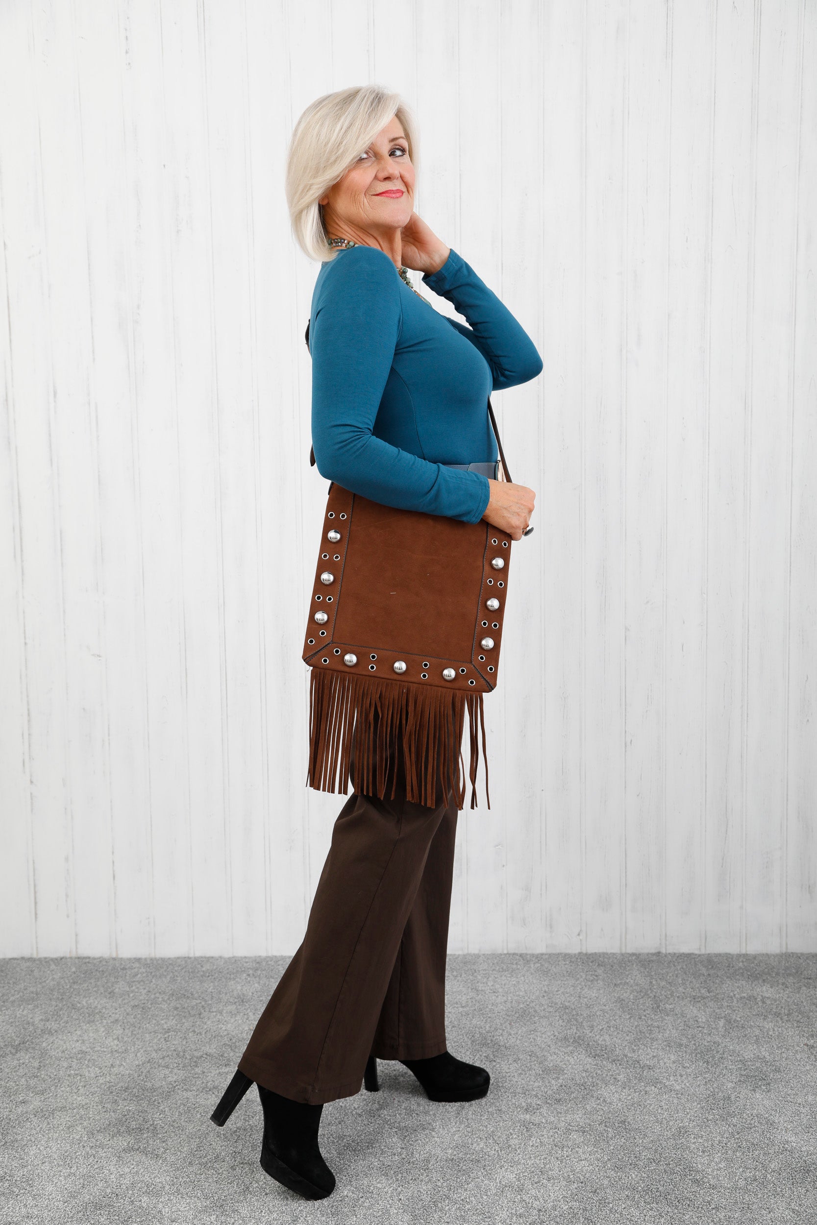 The Canyon Fringe Bag Chocolate