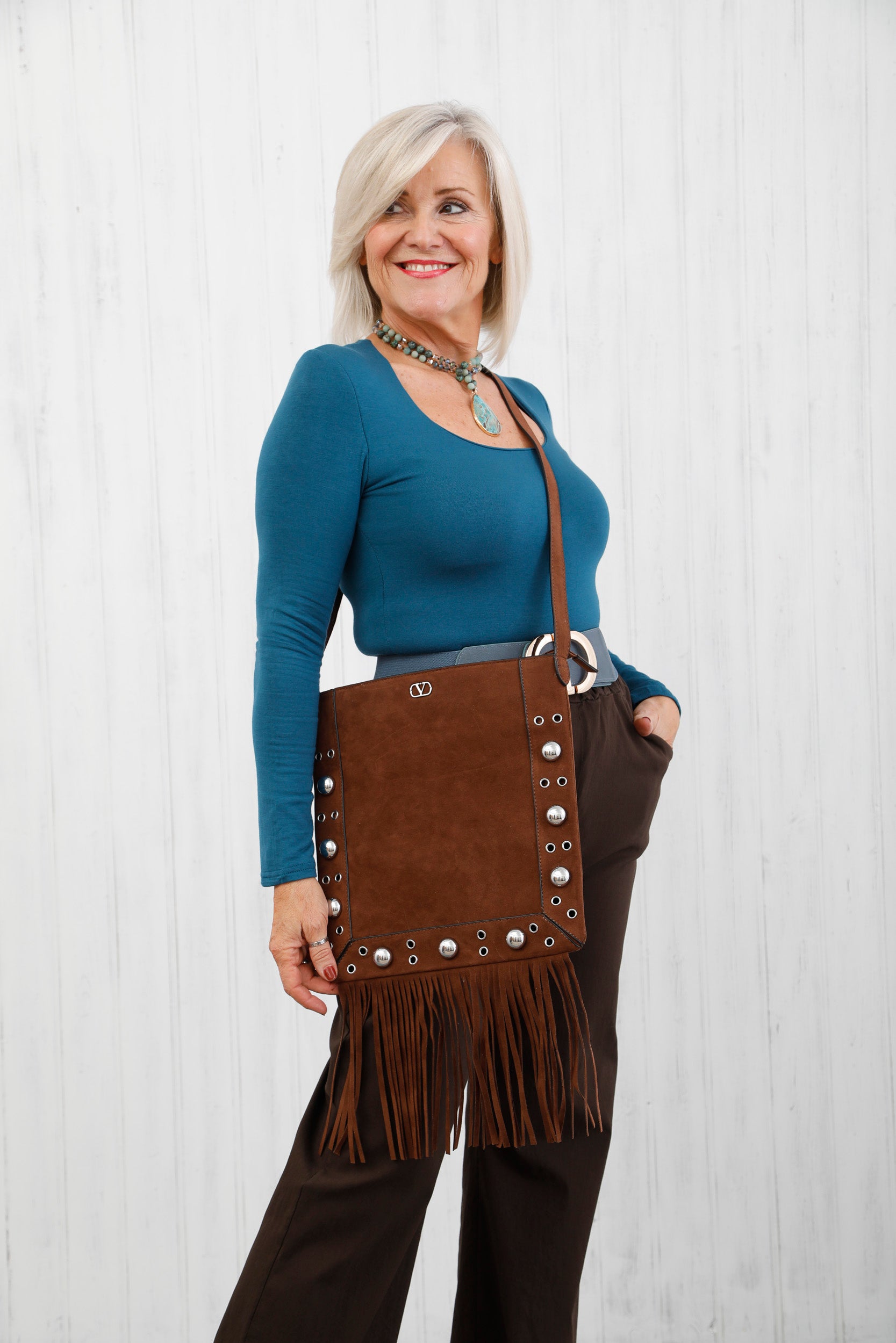 The Canyon Fringe Bag Chocolate