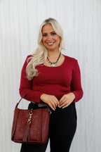 The Astor Bag Burgundy