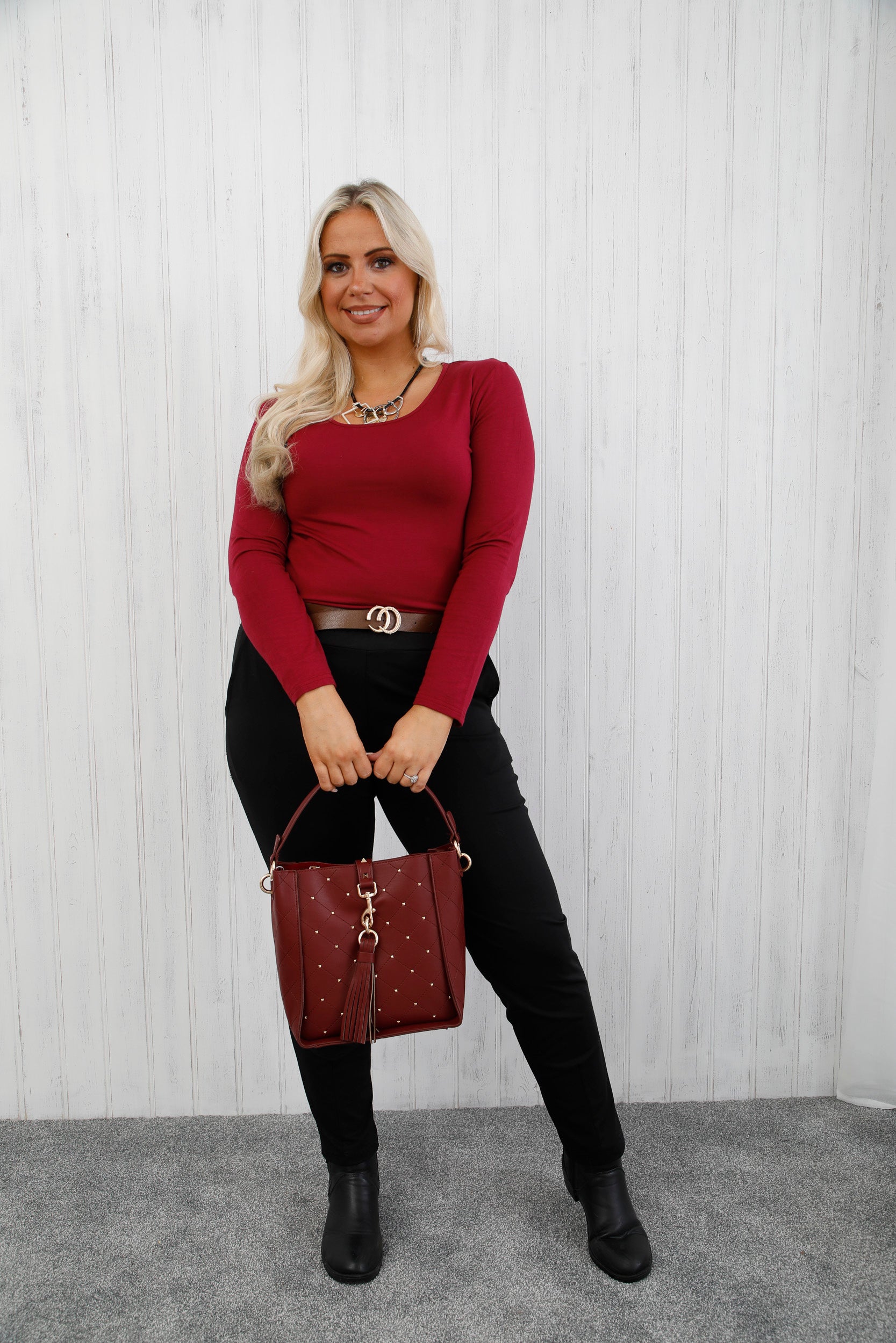 The Astor Bag Burgundy