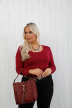 Curve Second Skin Top Burgundy