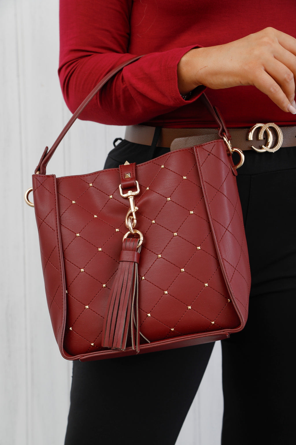 The Astor Bag Burgundy