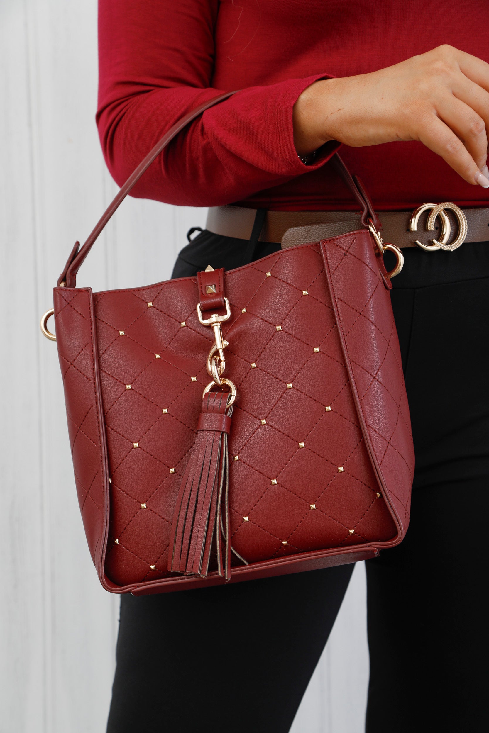 The Astor Bag Burgundy
