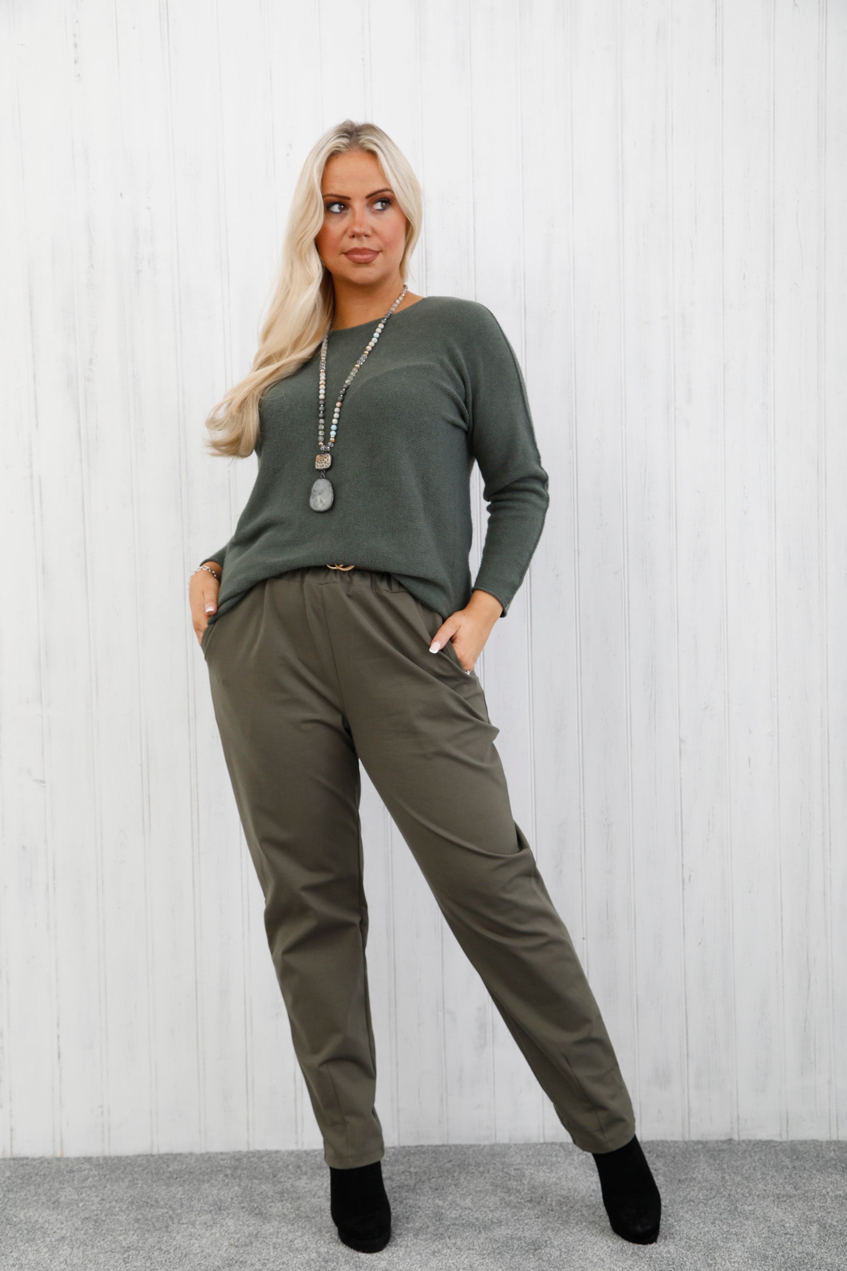 The Structure Trousers Curve Khaki