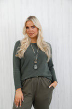 The Core Knit Jumper Khaki