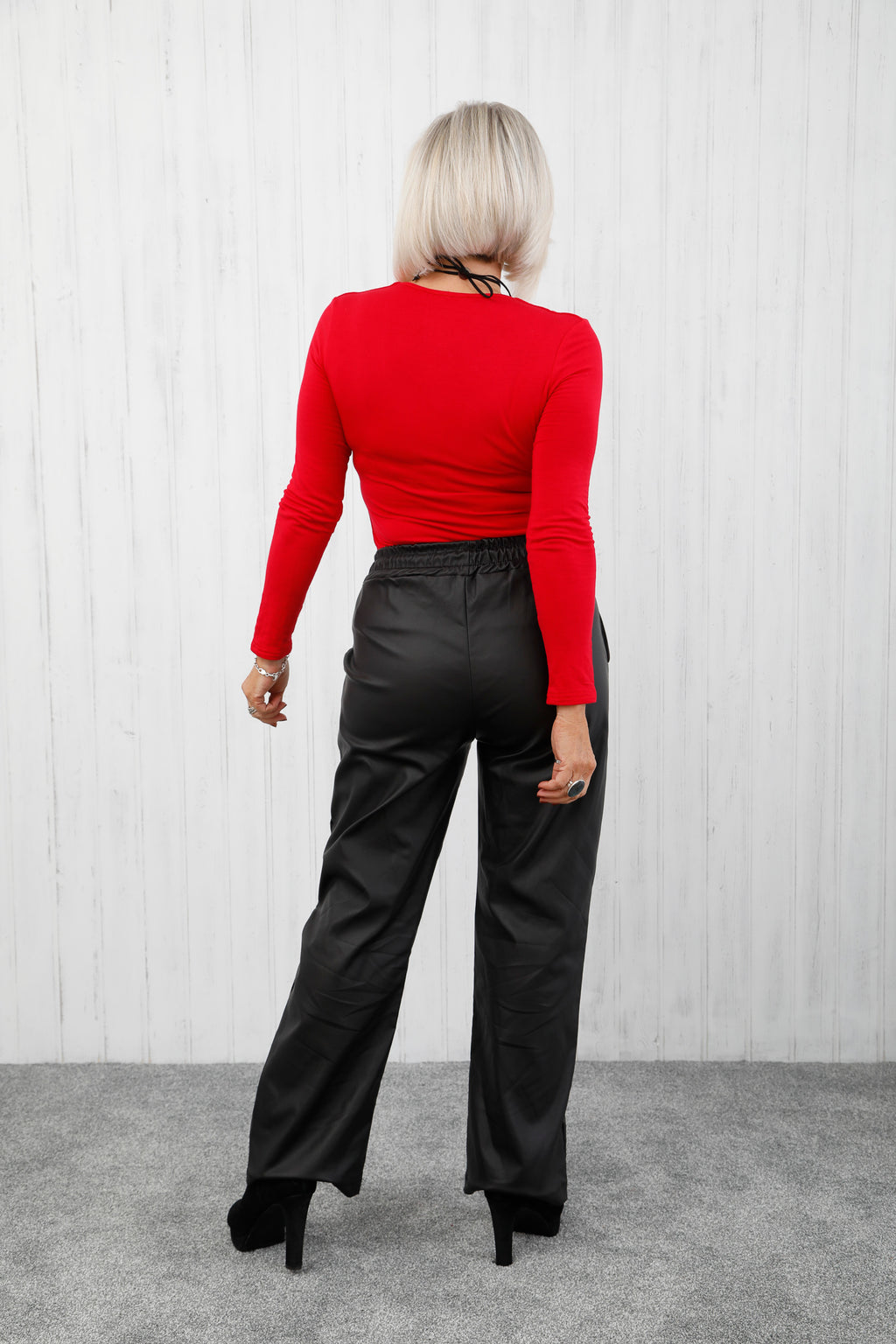 Leather Look Magic Pants Black