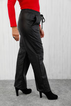 Leather Look Magic Pants Black