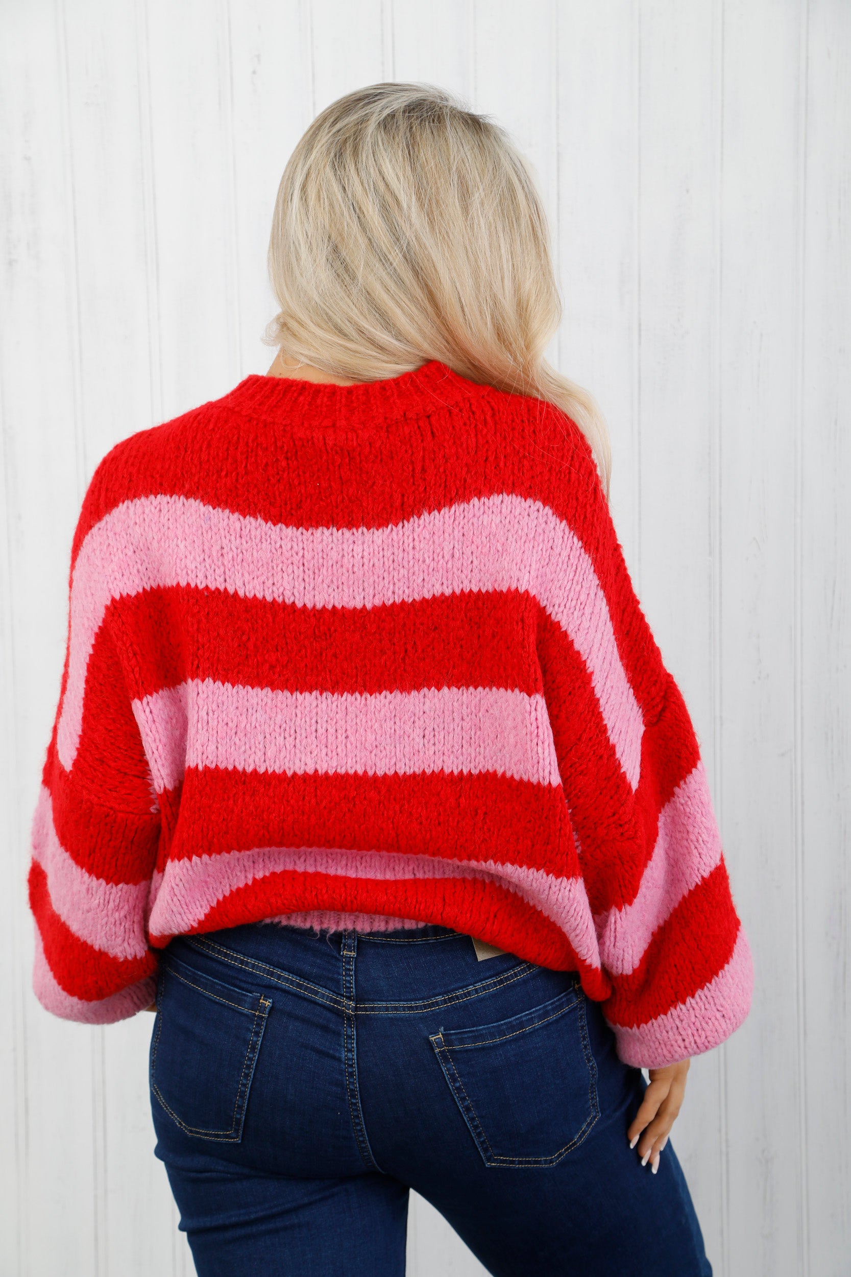 Sagittarius Stripe Jumper Pink