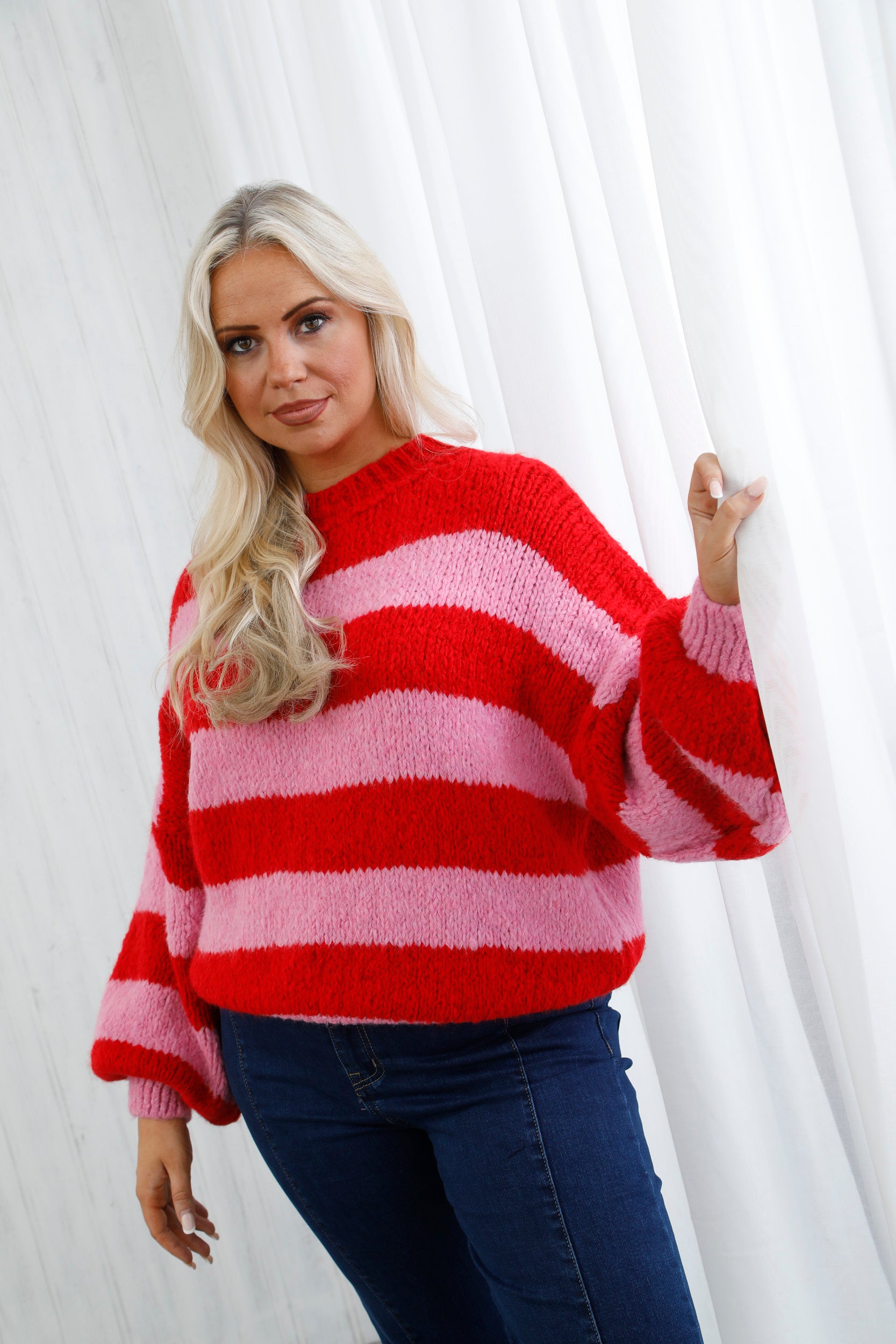 Sagittarius Stripe Jumper Pink