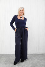 The Signature Stripe Trousers Navy