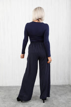 The Signature Stripe Trousers Navy