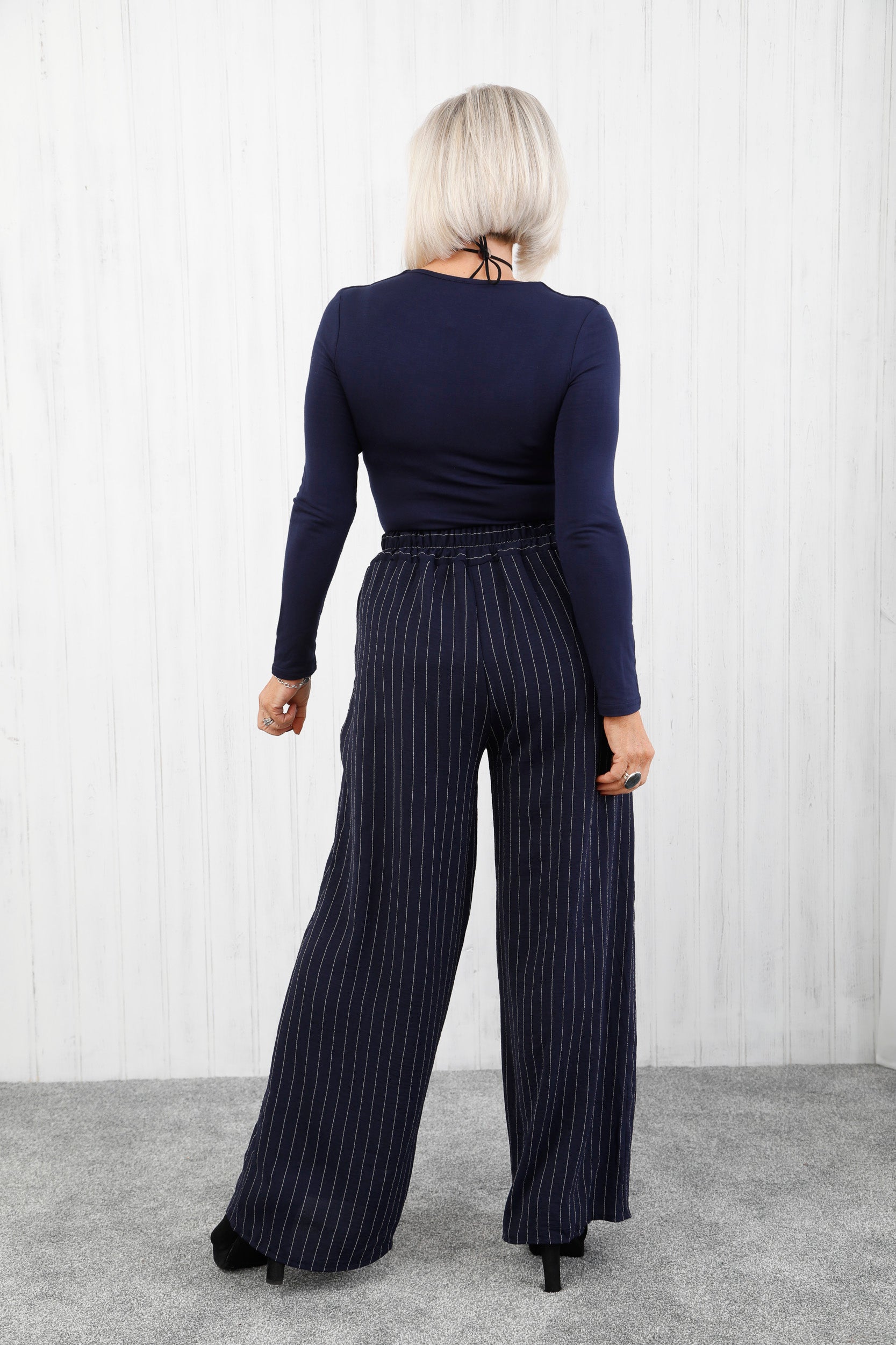 The Signature Stripe Trousers Navy