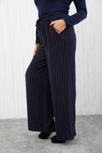 The Signature Stripe Trousers Navy